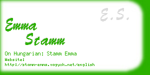 emma stamm business card